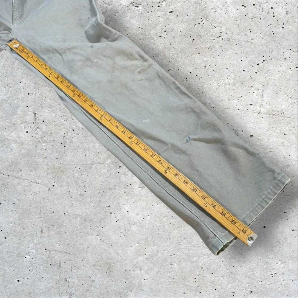 Vintage Carhartt B11 DES Canvas Carpenter Pants Mens 36x36 Distressed Desert